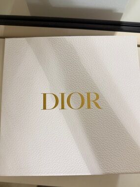 Dior Empty White Box with Gold Logo